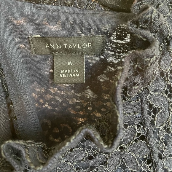 Ann Taylor Midnight Lace Blouse - Picture 4 of 6